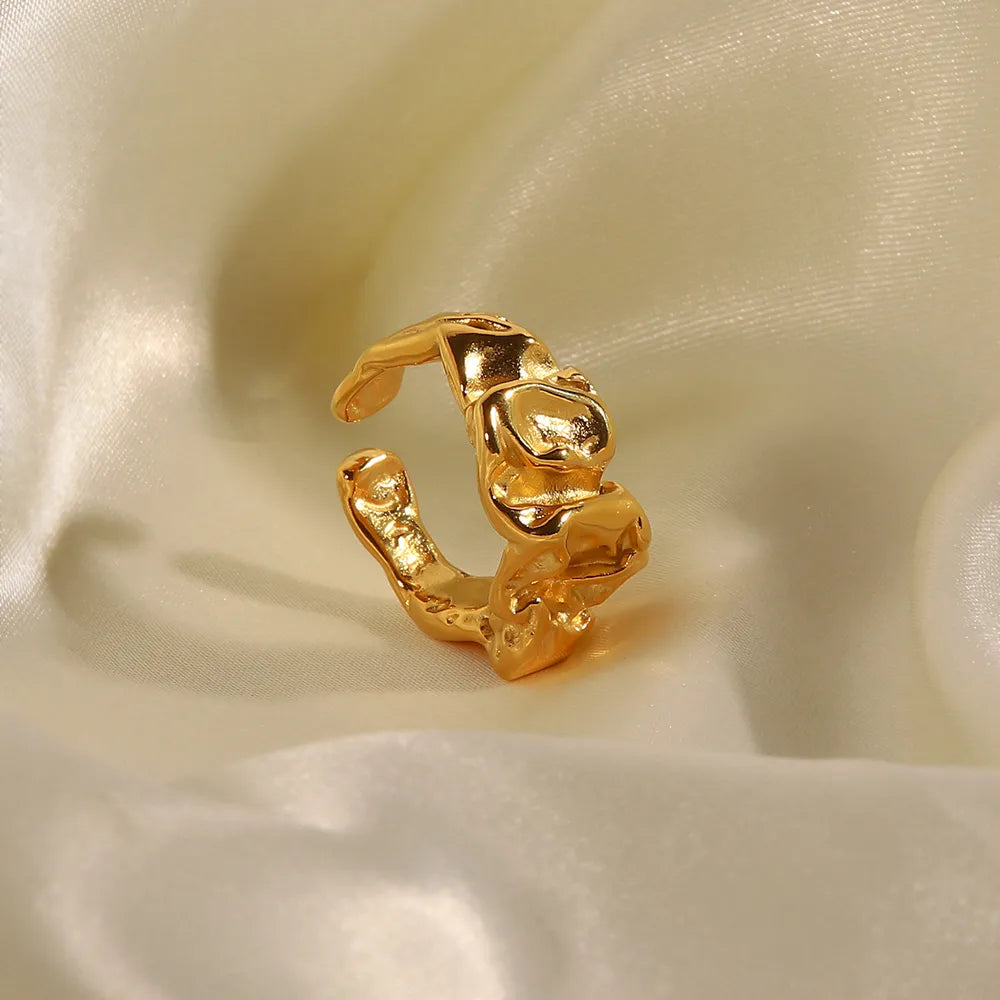Irregular Gold Plated Ring