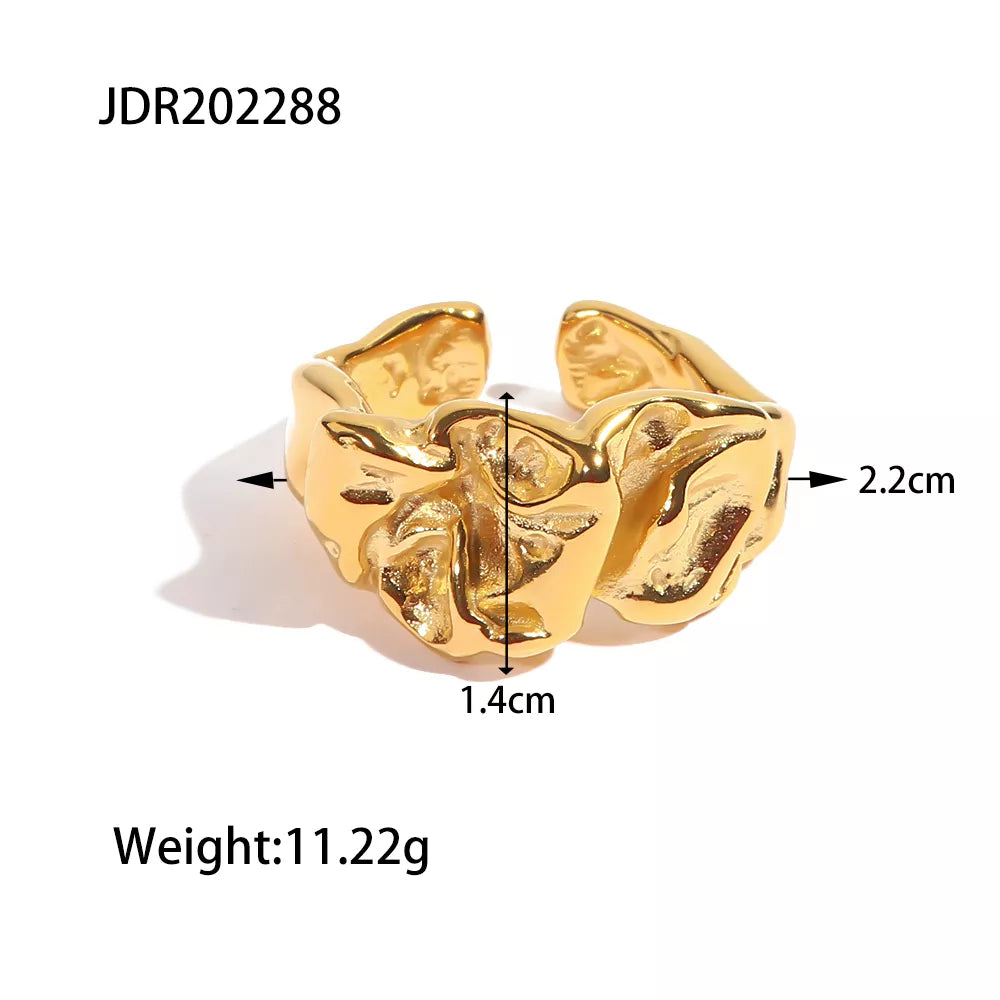 Irregular Gold Plated Ring