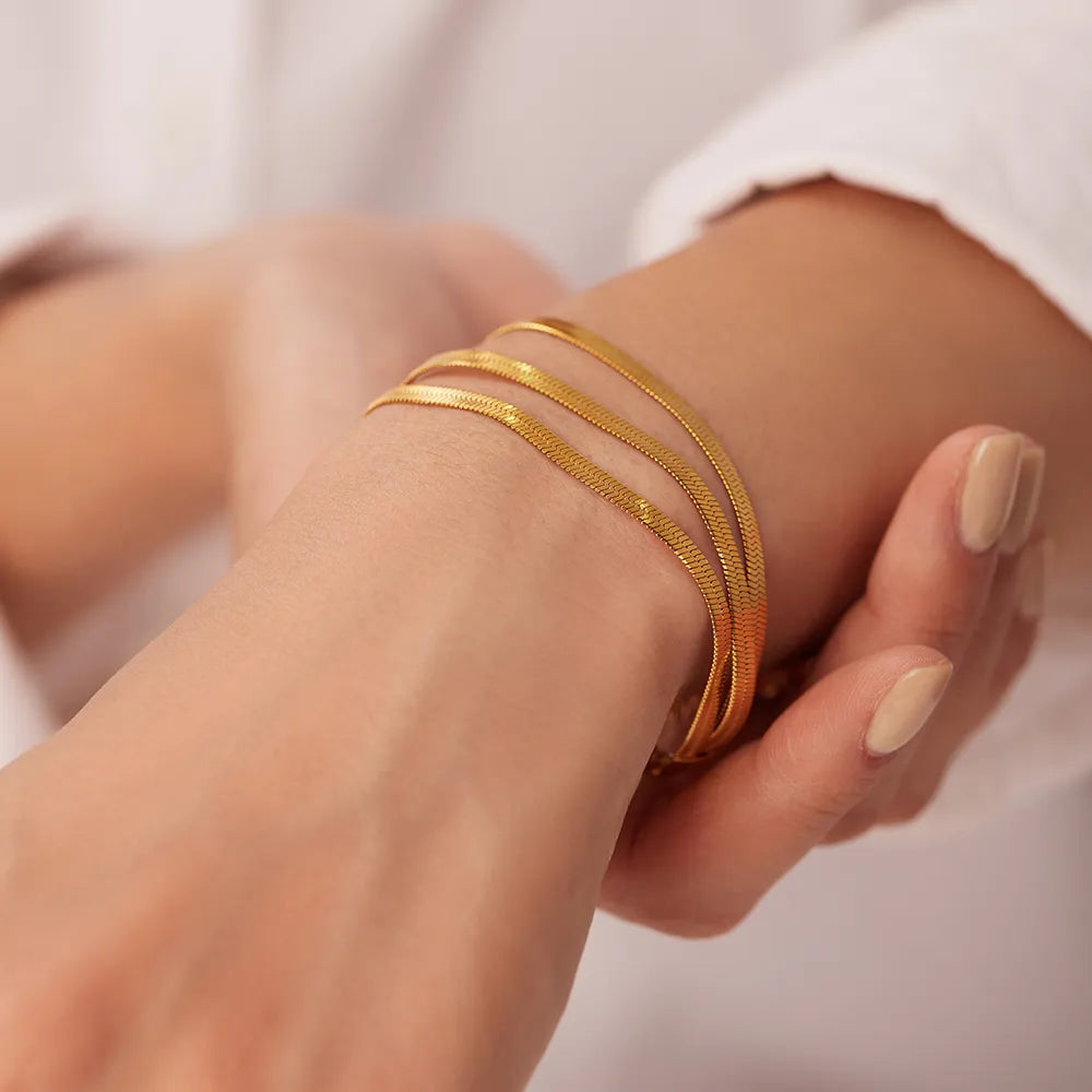 3 Layer Plated Snake Bracelet