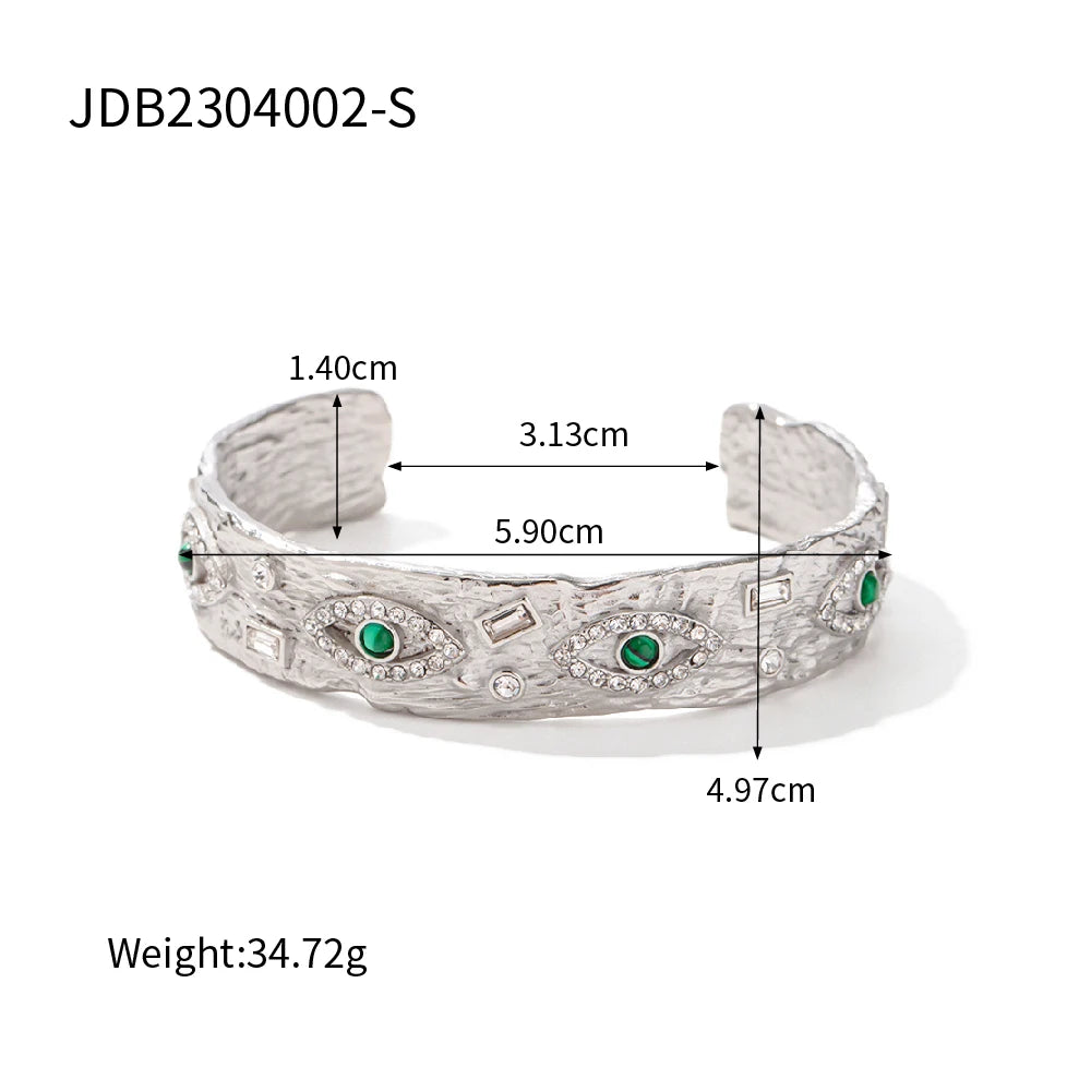 Evil Eye 18K Gold & White Gold Plated Bangles
