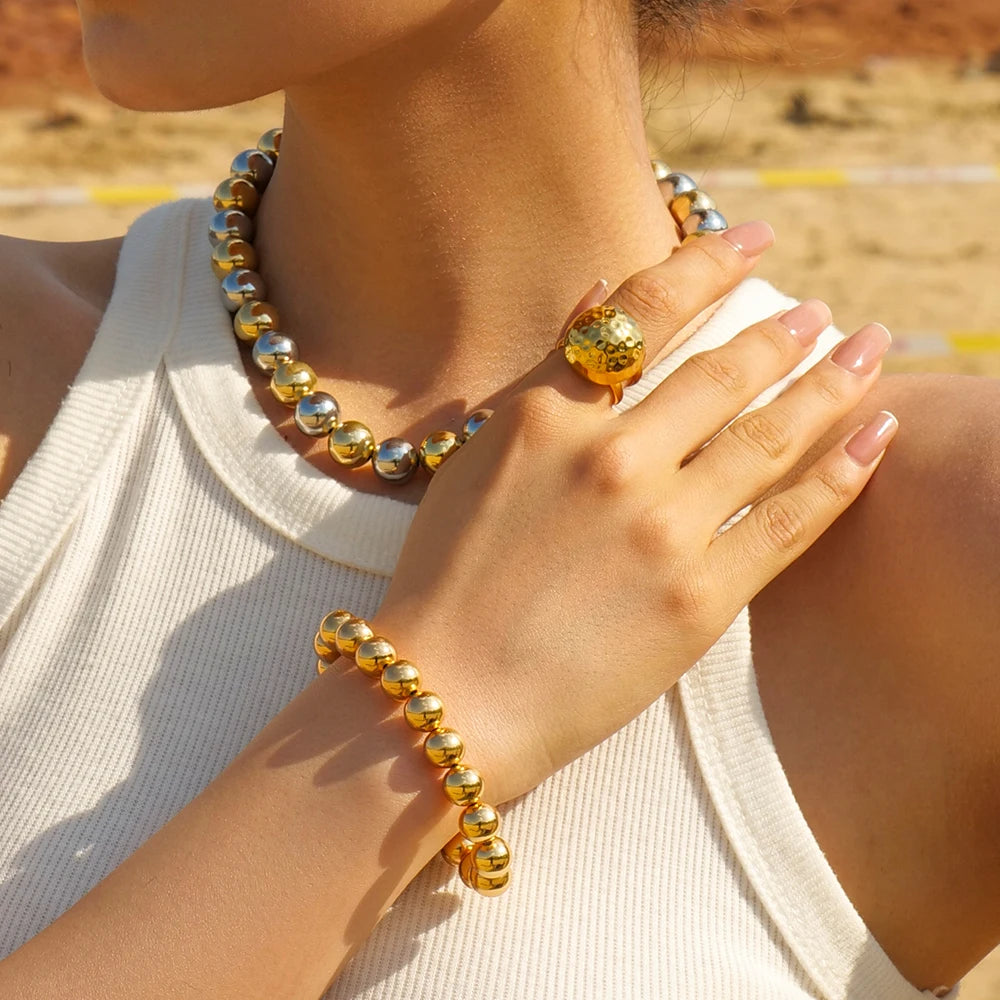 Sahara Adjustable Bead Necklace Bracelet Rings
