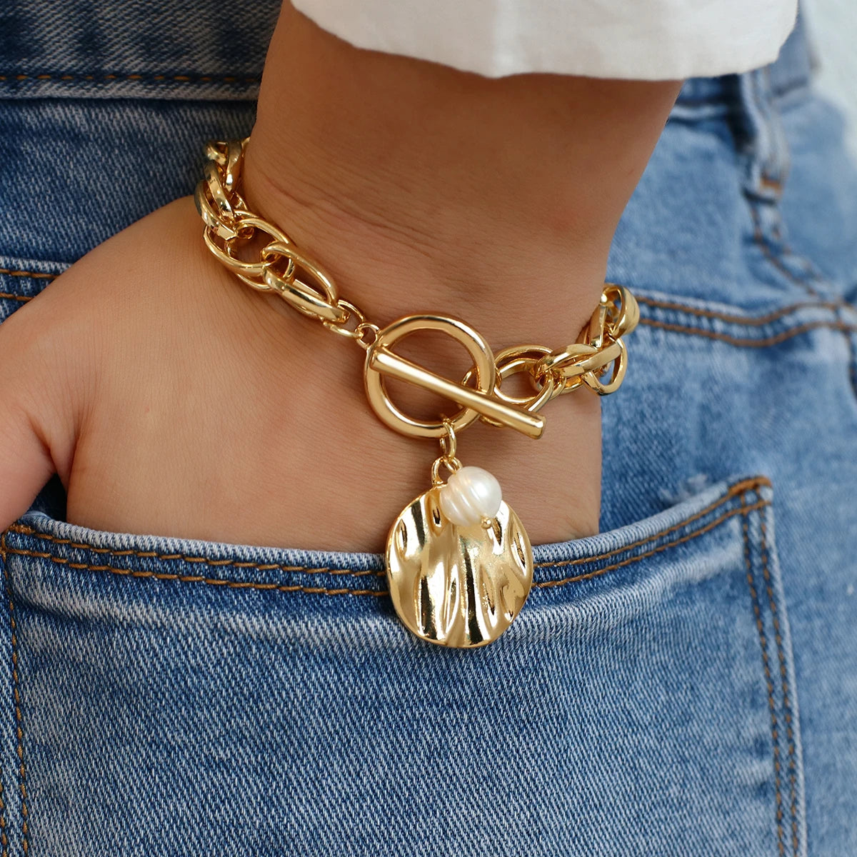 Julia 18kt Gold Plated Vintage Bracelet