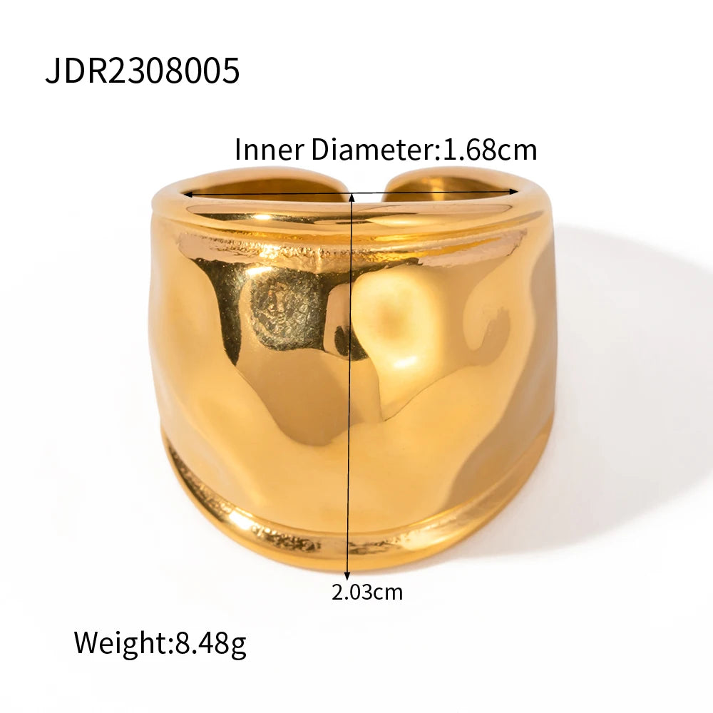 Geometric 18K Plated Gold Ring