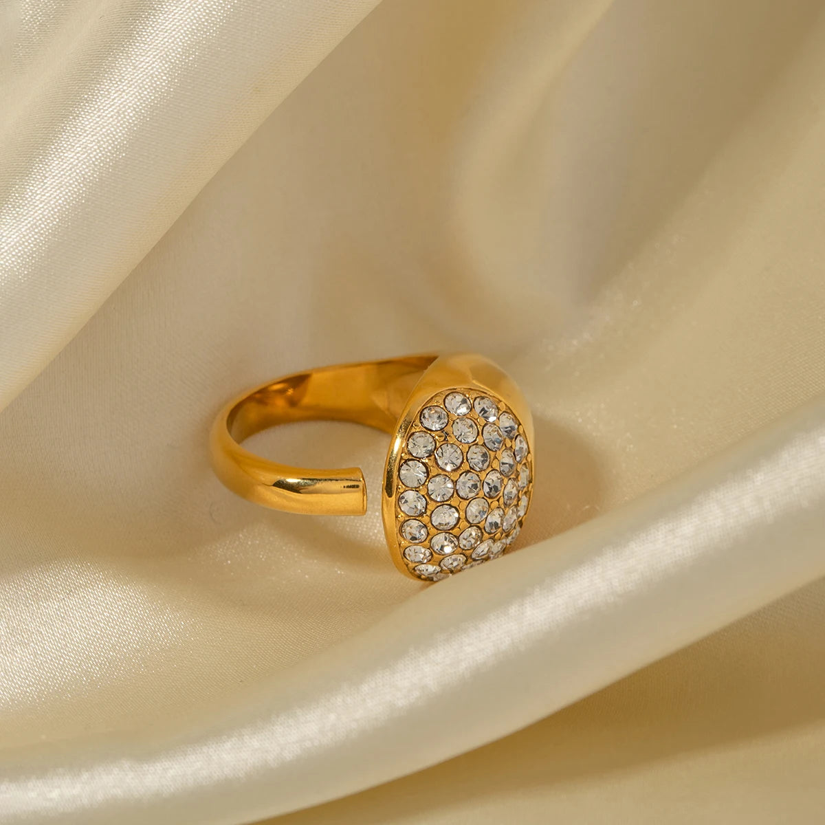 Kaya Pave Gold Plated Ring