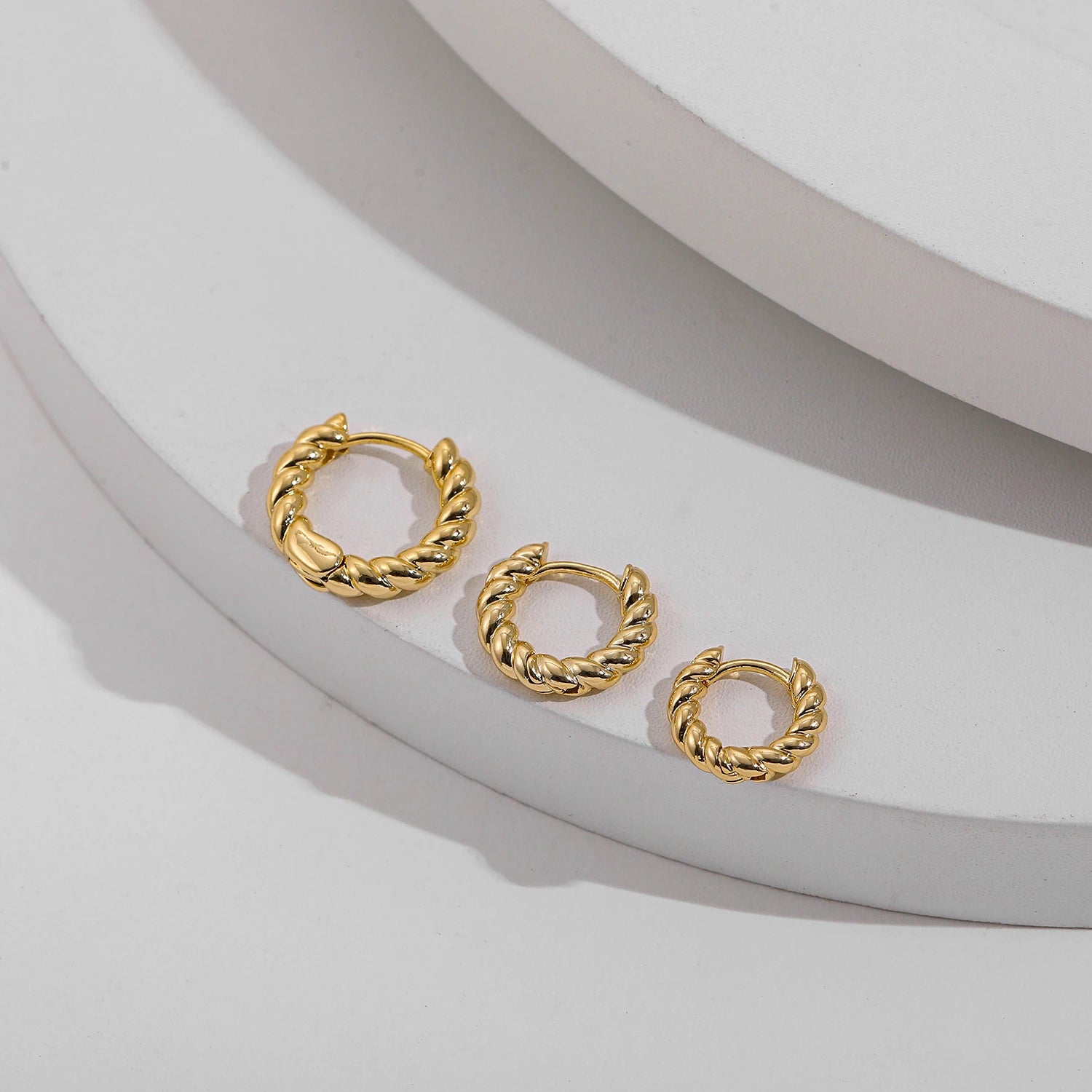 Stacking 14kt Gold Plated Earrings