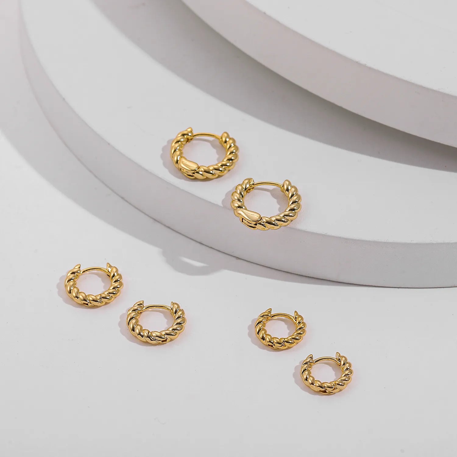 Stacking 14kt Gold Plated Earrings