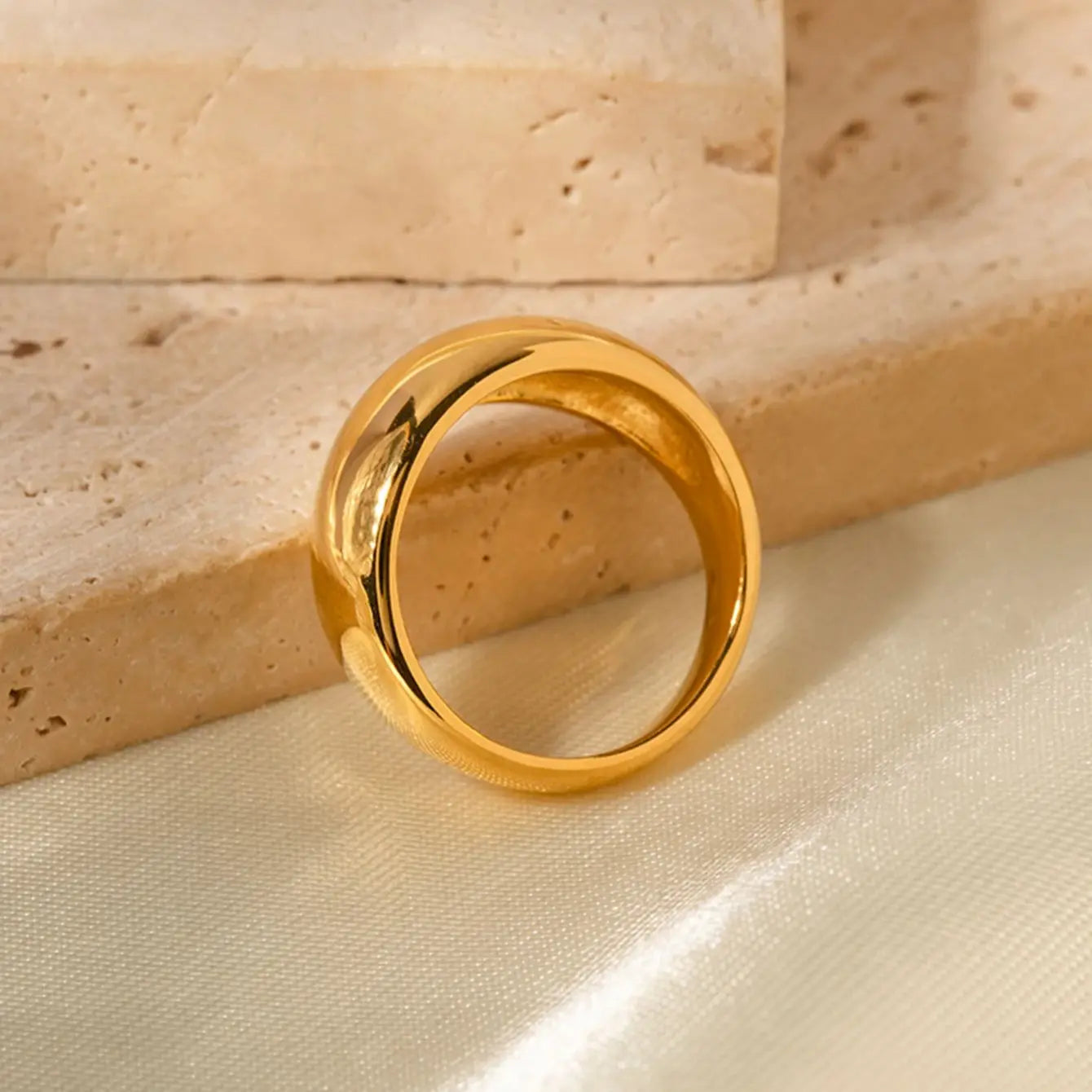 Dome 18KT Gold Plated Ring
