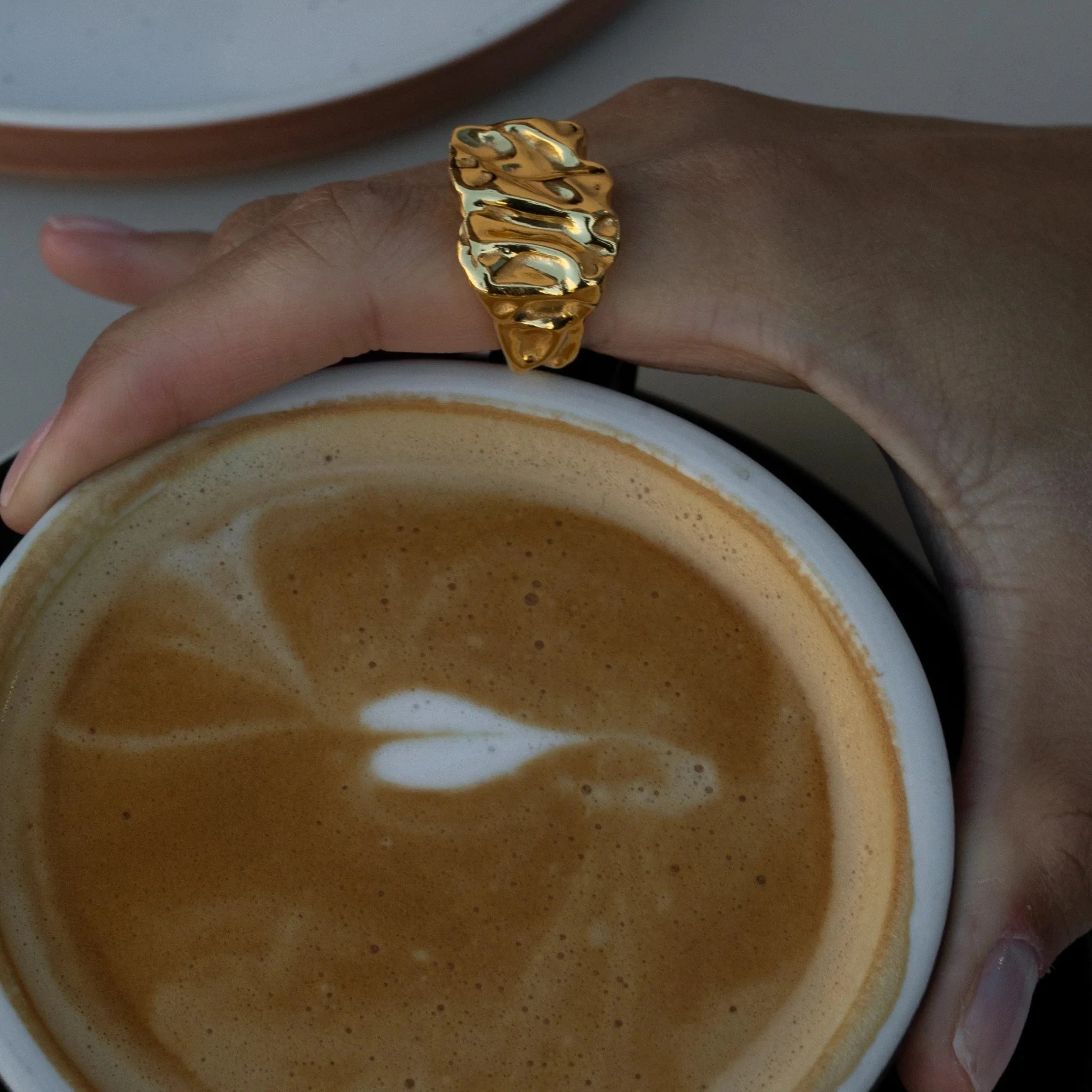 Irregular Gold Plated Ring