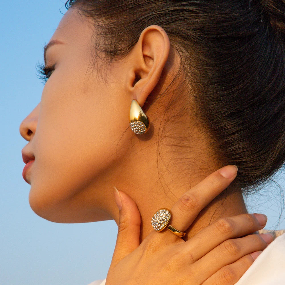 Kaya Pave Gold Plated Ring