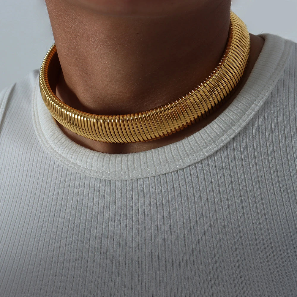 Mason 18kt Gold Plated Necklace & Bangle Set