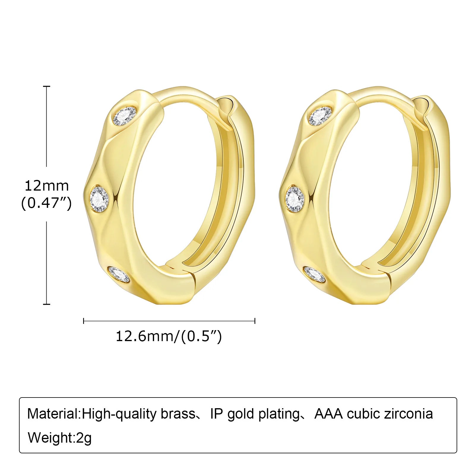 Zoe Gold Plated Earrings