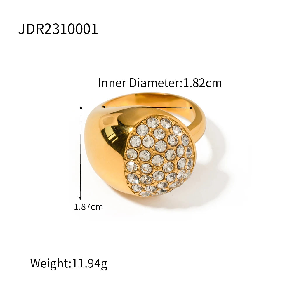 Kaya Pave Gold Plated Ring