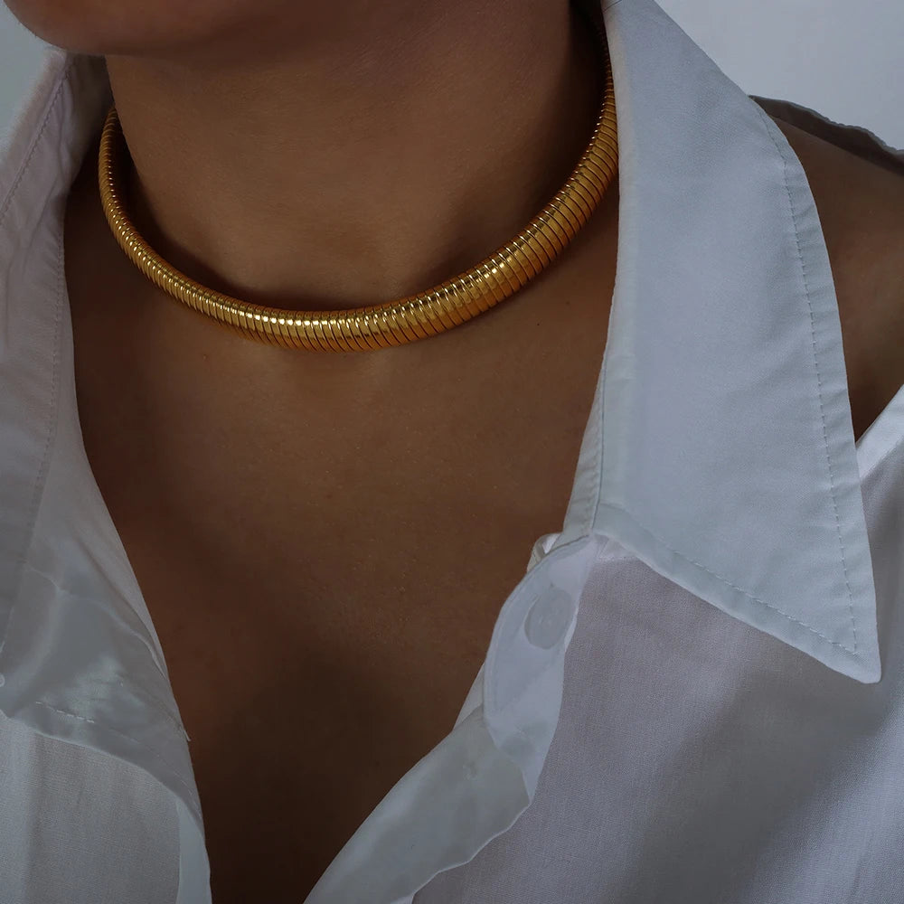 Mason 18kt Gold Plated Necklace & Bangle Set