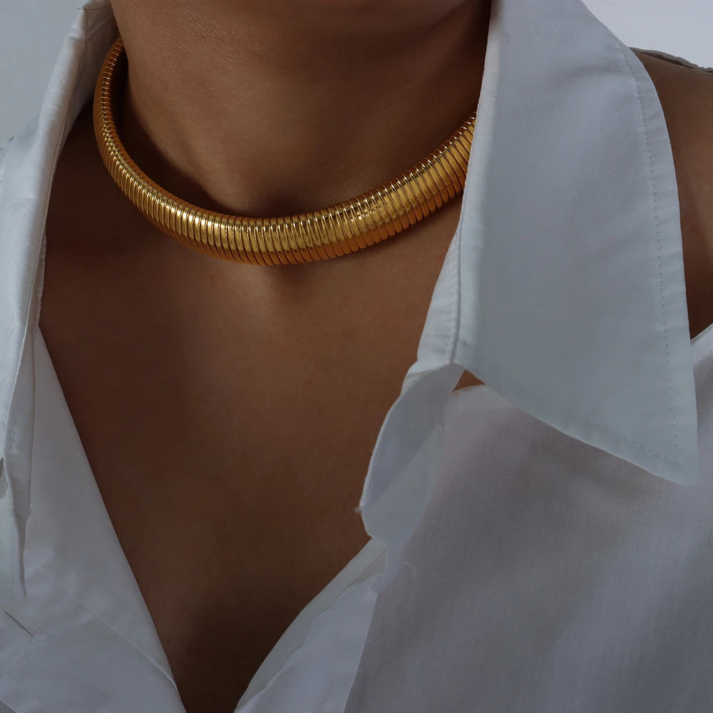 Mason 18kt Gold Plated Necklace & Bangle Set