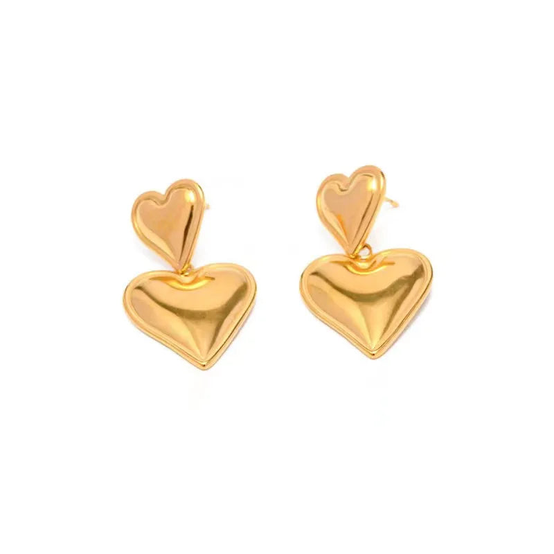 My Heart Gold Plated Earrings