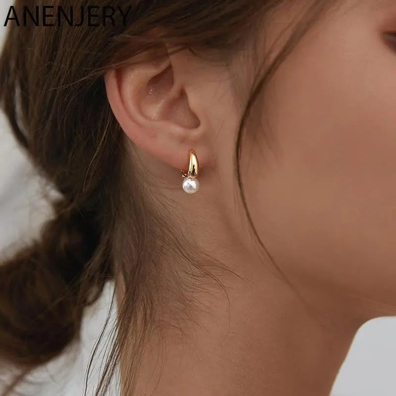 Avery Gold Plated Pearl Earrings