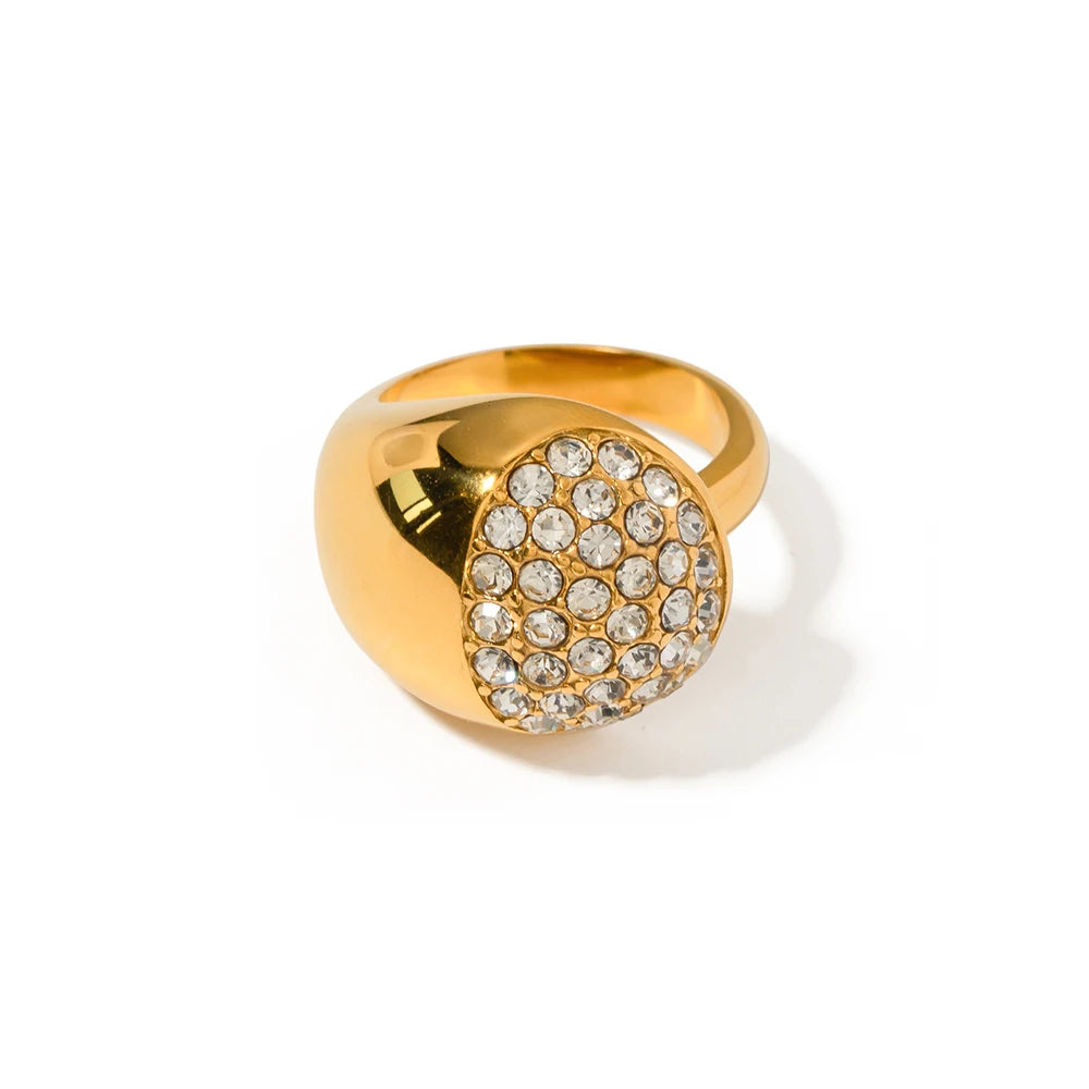 Kaya Pave Gold Plated Ring