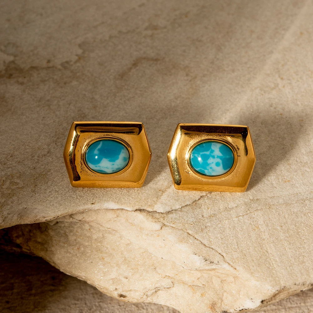 Maldives Gold Plated Ring Earrings & Necklace