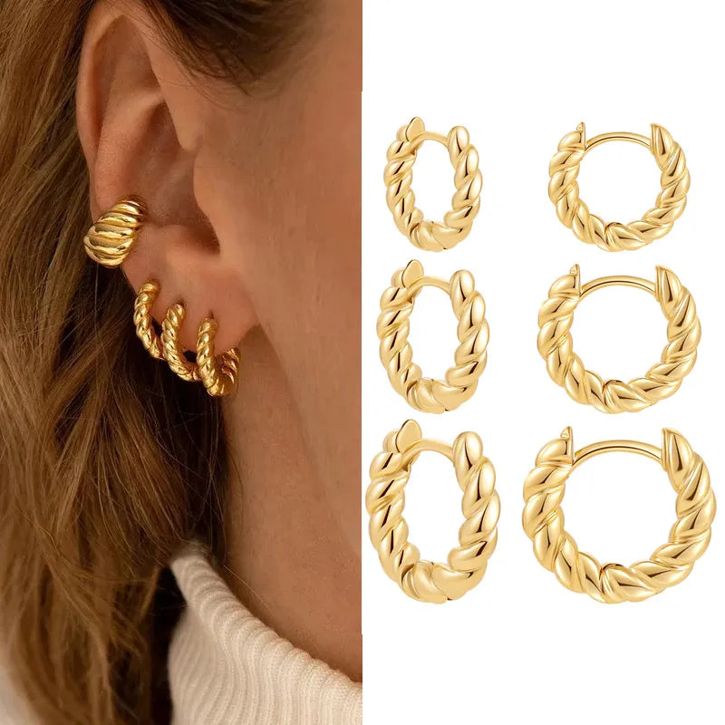 Stacking 14kt Gold Plated Earrings