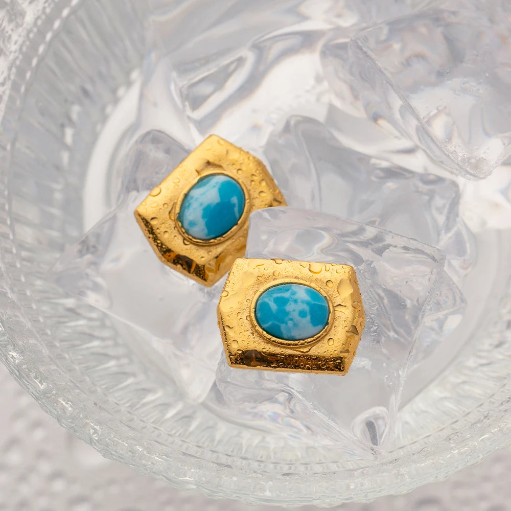 Maldives Gold Plated Ring Earrings & Necklace