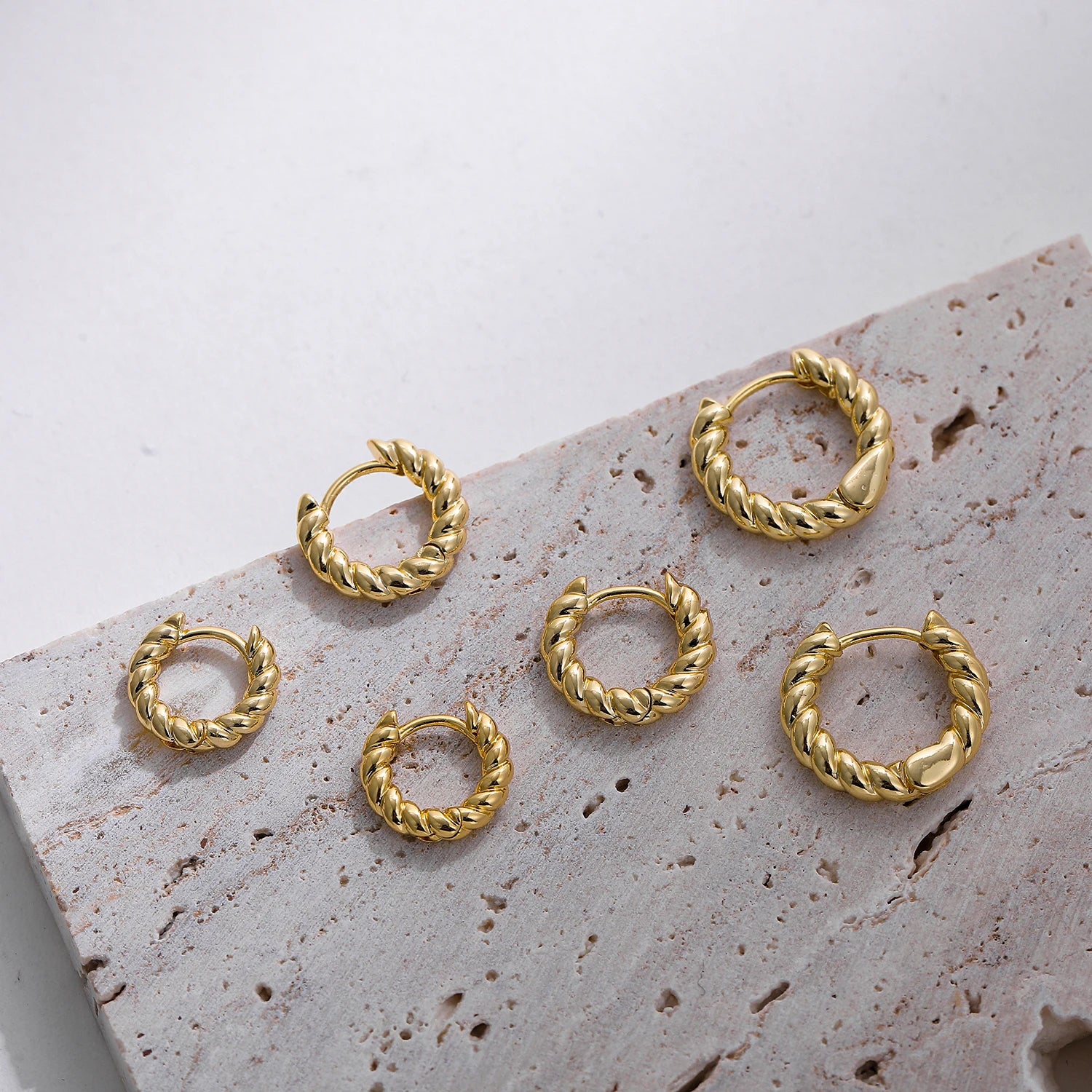 Stacking 14kt Gold Plated Earrings