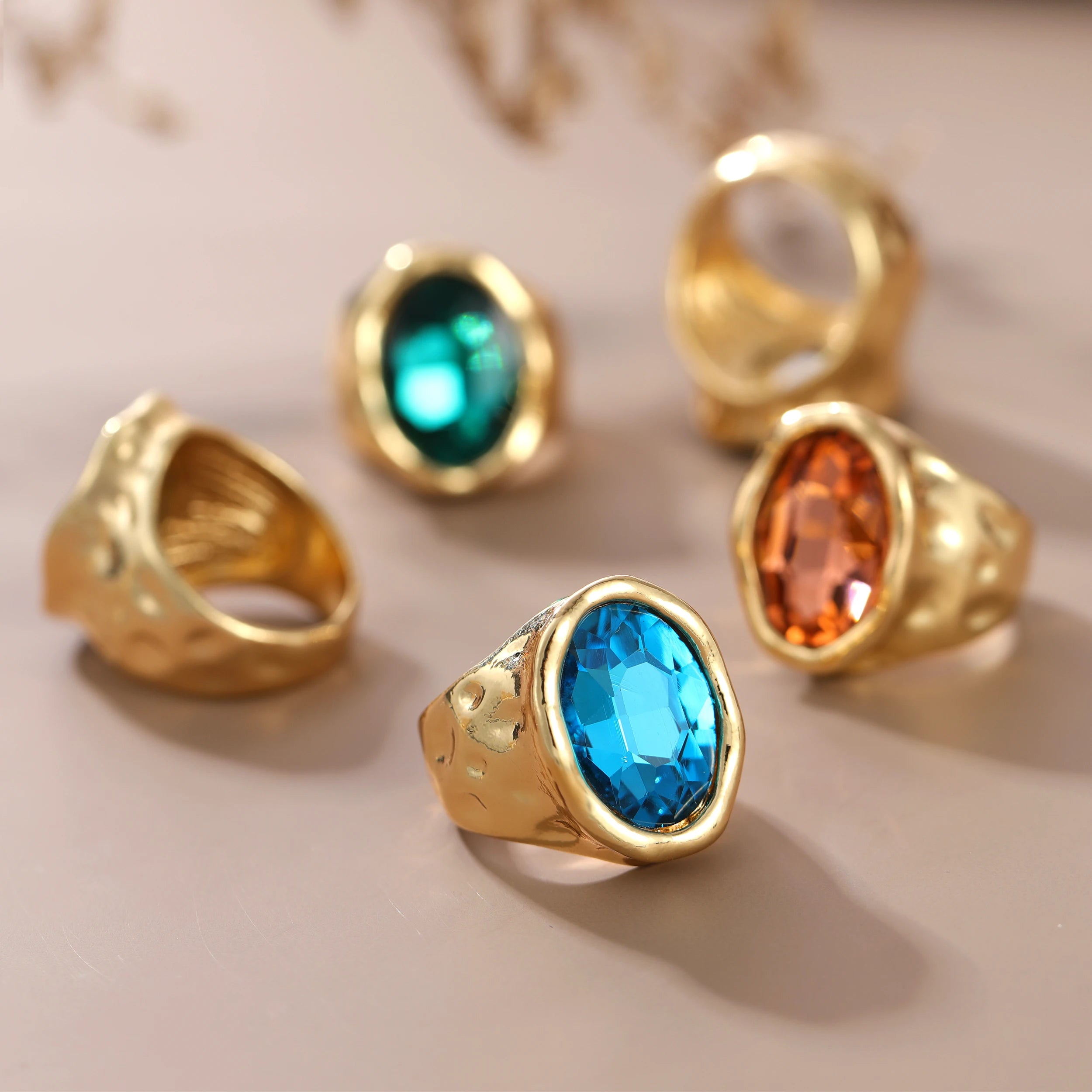 Ansley Emerald Limited Edition 18k Plated Crystal Ring