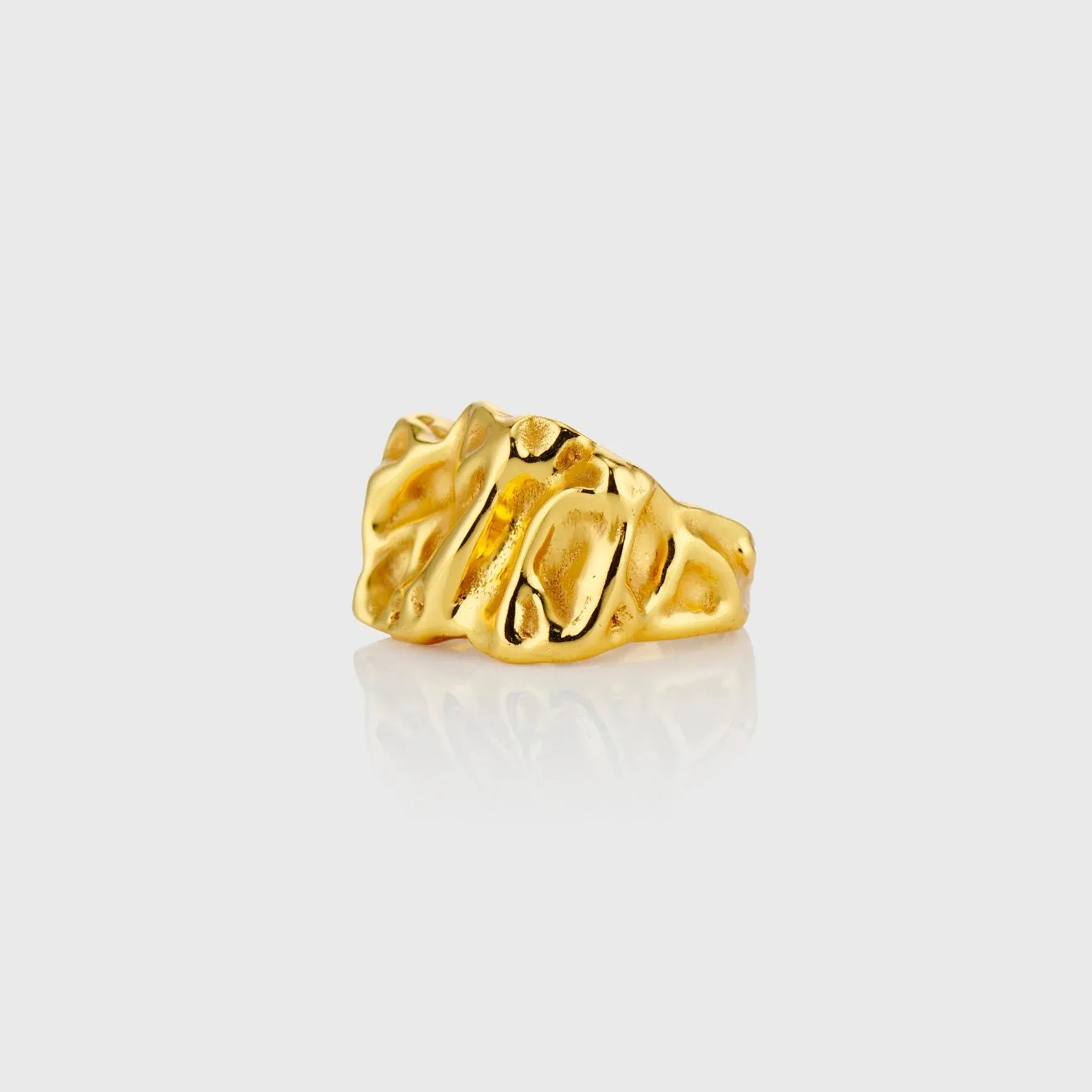 Irregular Gold Plated Ring