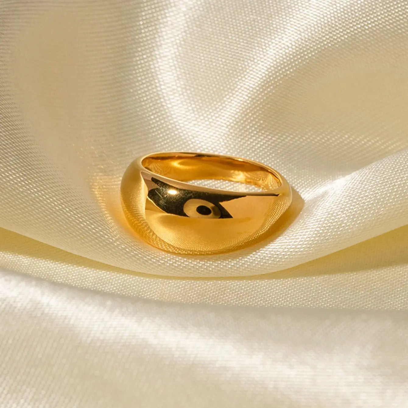 Dome 18KT Gold Plated Ring