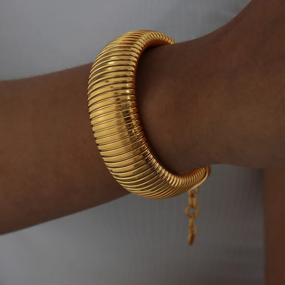 Mason 18kt Gold Plated Necklace & Bangle Set