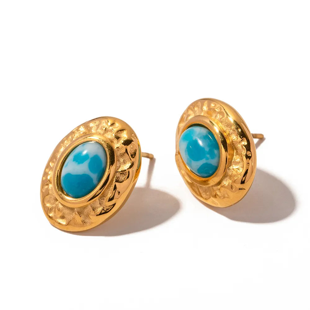 Maldives Gold Plated Ring Earrings & Necklace