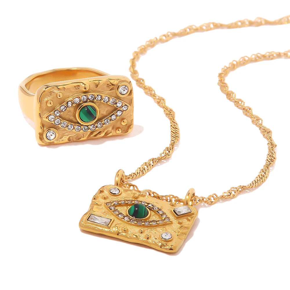 Evil Eye 18K Gold Plated Necklace