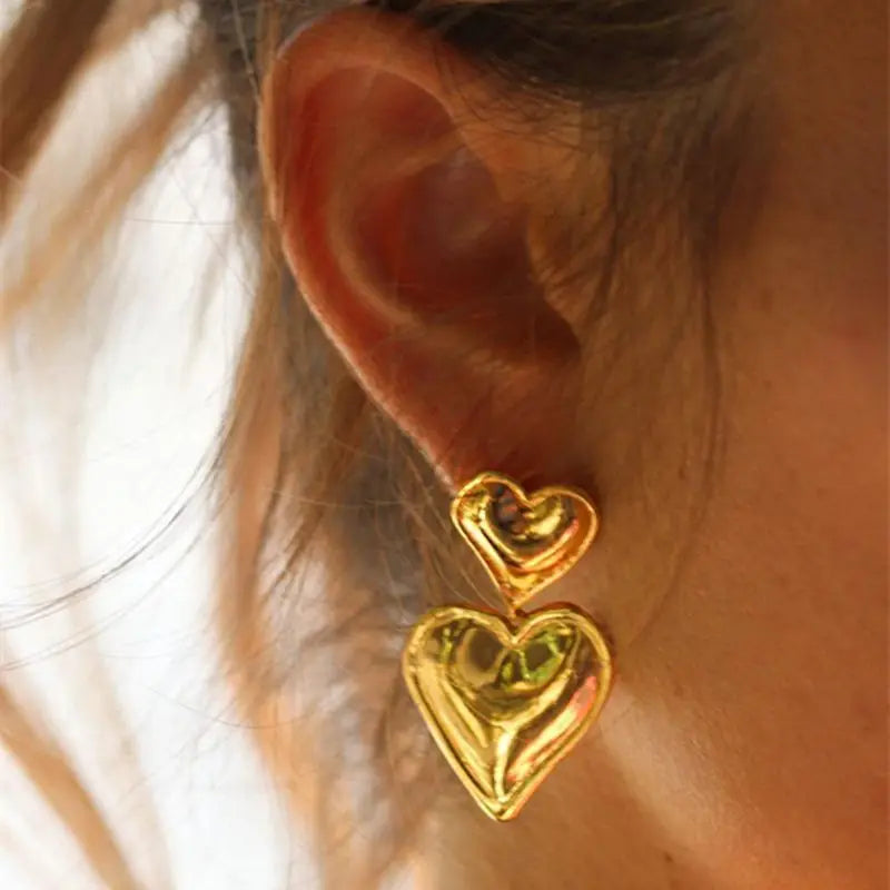 My Heart Gold Plated Earrings